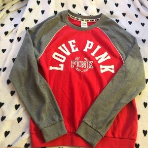 PINK by Victoria’s Secret pink and grey sweatshirt